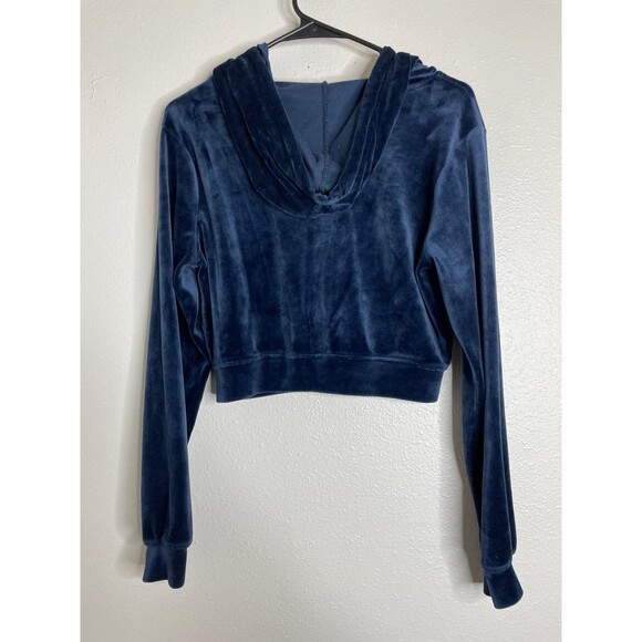 Y2K Velour “Baby Girl” Rhinestone Zip Up Hoodie | Urban Love Cropped Jacket - Picture 2 of 5